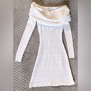 Cozy Off Shoulder Sweater Dress
